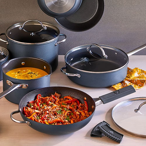 Pampered Chef 5-Piece Brilliance Nonstick Cookware Set