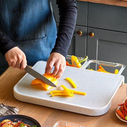 Potted Pans Meal Prep Station Set - 4 in 1 Bamboo Cutting Board with  Containers 