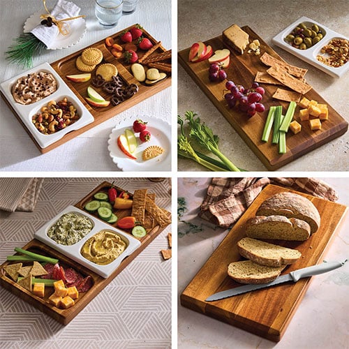 Dual-Sided Charcuterie Board Set