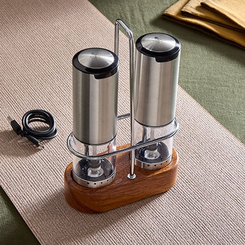 Electric Salt & Pepper Grinder Set