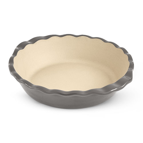 8/" Round Baking Dish Pie Plate Serving Deep Glazed Clay Pan Natural Stoneware