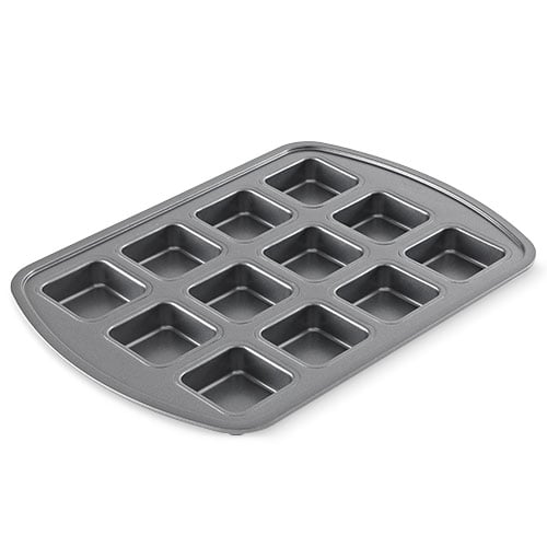 Brownie Pan with Dividers, Divided Non Stick Edge Brownie Pans with Grips Slice, Bakeware Cutter Tray Molds Square Cake Fudge Pan with Built-in Slicer