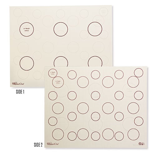 Silicone Baking Mats Set of 5 - 2 Half Sheet Mats + 1 Quarter Sheet Mat + 1  Round & 1 Square Mat