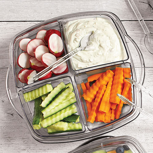 4Section Tray for Small Square Cool & Serve Shop Pampered Chef US Site
