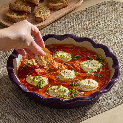 Sample Stone Pie Plate, Italian Plum (#101563)