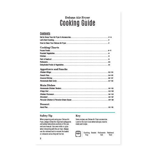 Deluxe Air Fryer Cooking Guide