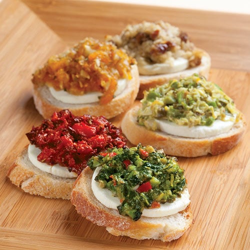 Goat Cheese & Tapenade Crostini (Spinach & Olive) Recipes Pampered