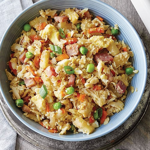 Hawaiian Fried Cauliflower "Rice"