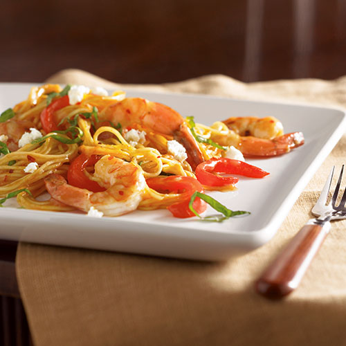 Skillet Fideos with Shrimp and Roasted Peppers - Recipes | Pampered ...
