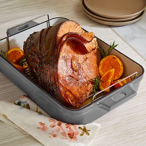 Baked Spiral Ham with Apple-Bourbon Glaze Baked Spiral Ham with Apple-Bourbon Glaze