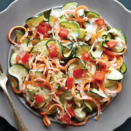 Veggie Noodles with Greek Yogurt Alfredo Sauce Recipes Pampered