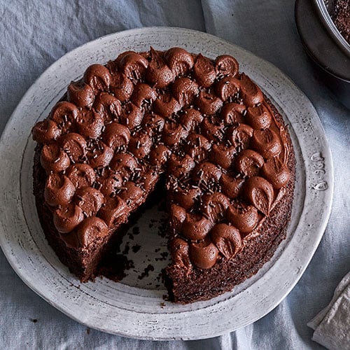 Easy Chocolate Chevron Cake 