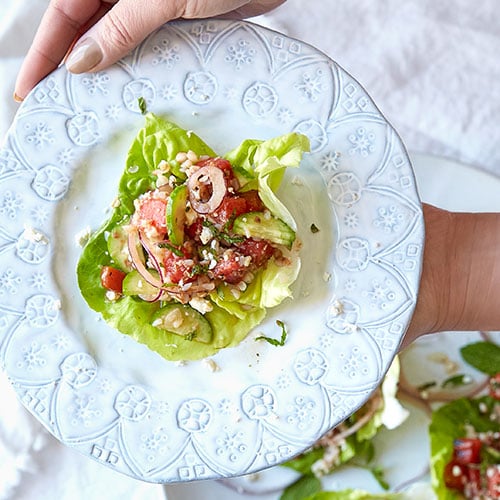 Grilled Watermelon Lettuce Wraps