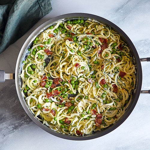 Zucchini Noodle Carbonara Recipes Pampered Chef Canada Site