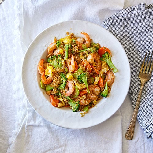 Quinoa Fried Rice With Shrimp