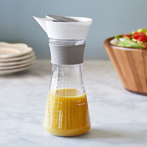 Salad Sauce Vinaigrette Dressing Maker Shaker Mixer Measuring Cup