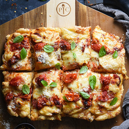 Detroit-Style Pizza Recipe With Pickled Tomato Sauce - Recipes | Pampered Chef Canada Site