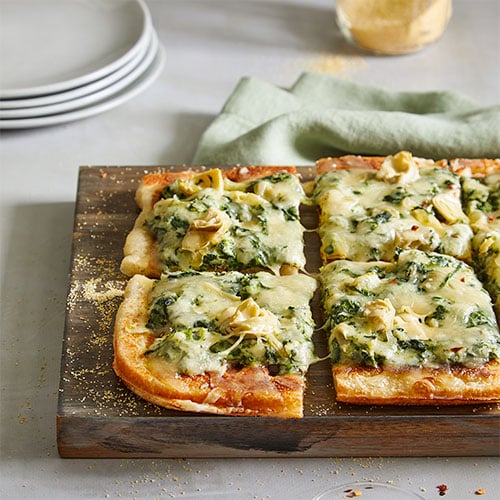 Spinach and Artichoke Pizza