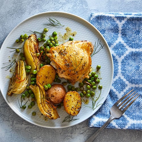Roasted Chicken With Fennel & Potatoes