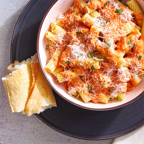 Rigatoni With Roasted Tomato Vodka Sauce