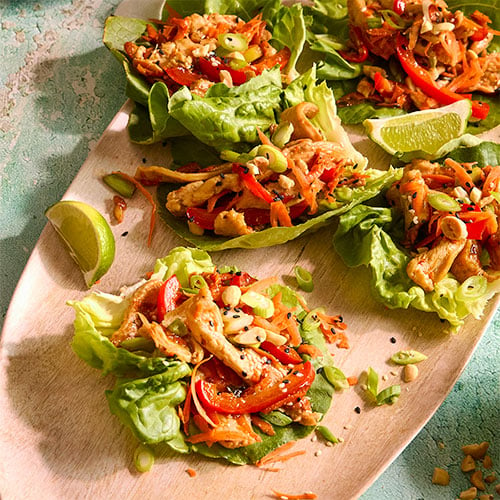 Thai Chicken Lettuce Wraps