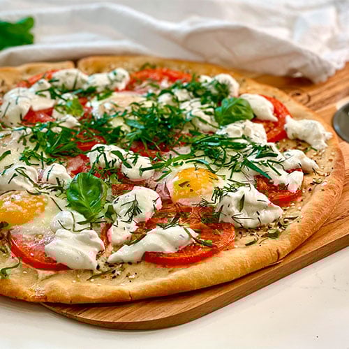 Tomato, Feta & Egg Pizza Recipes Pampered Chef US Site