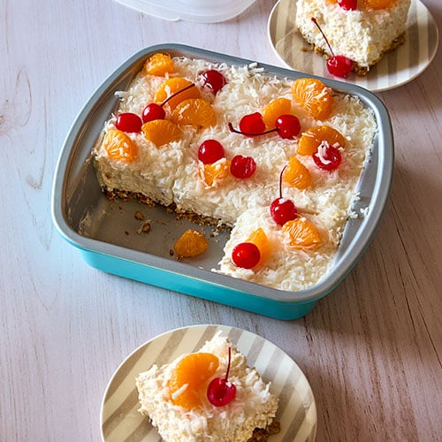 Ambrosia Pretzel Salad