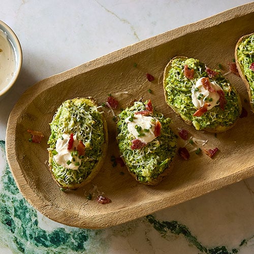 Twice-Baked Potatoes With Broccoli