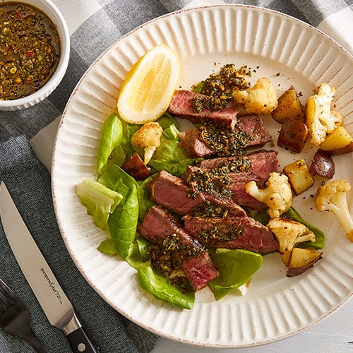 Chimichurri Steak With Grilled Veggies