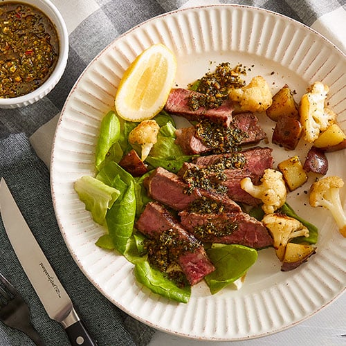 Chimichurri Steak With Grilled Veggies - Recipes | Pampered Chef Canada Site