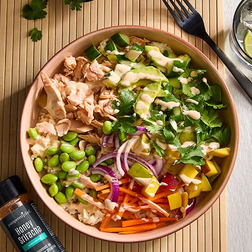 Honey-Sriracha Salmon Bowl