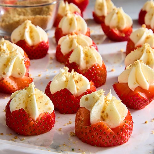 White-Chocolate Cheesecake Strawberries