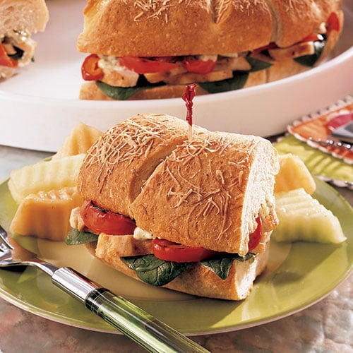 Chicken Pesto Sandwich Ring Recipes Pampered Chef US Site
