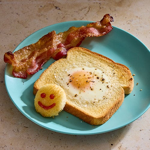 Toad in a Hole With Candied Bacon