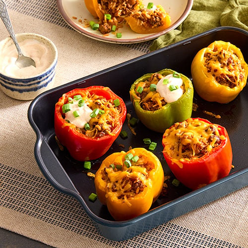 Sloppy Joe Stuffed Peppers