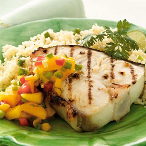 Caribbean Halibut with Mango Salsa Recipes Pampered Chef US Site