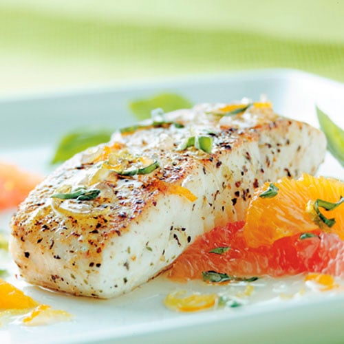 Sautéed Halibut with CitrusBasil Sauce Recipes Pampered Chef US Site