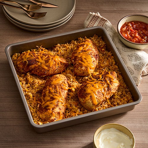 Fiesta Chicken and Rice Bake