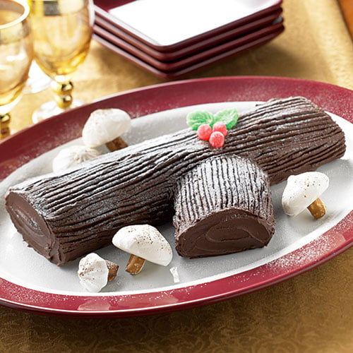 Chocolate Yule Log Cake