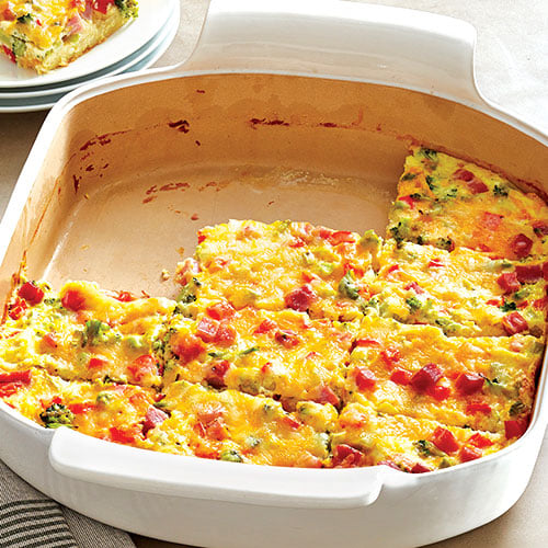 Broccoli & Ham Strata Recipes Pampered Chef US Site