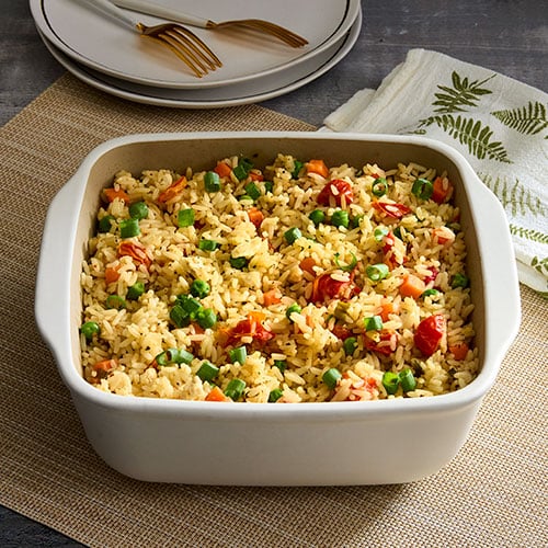 Mediterranean-Style Baked Rice 