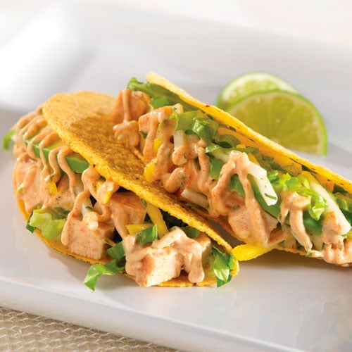 Cool & Crunchy Chicken Tacos