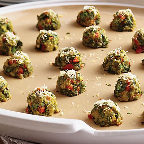Baby Kale & Spinach Bites Recipes Pampered Chef Canada Site