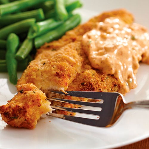OvenFried Catfish with CajunStyle Sauce Recipes Pampered Chef US Site