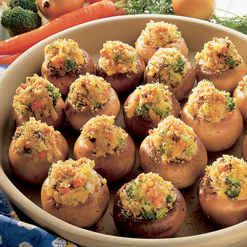 Veggie-Stuffed Mushrooms - Recipes | Pampered Chef US Site