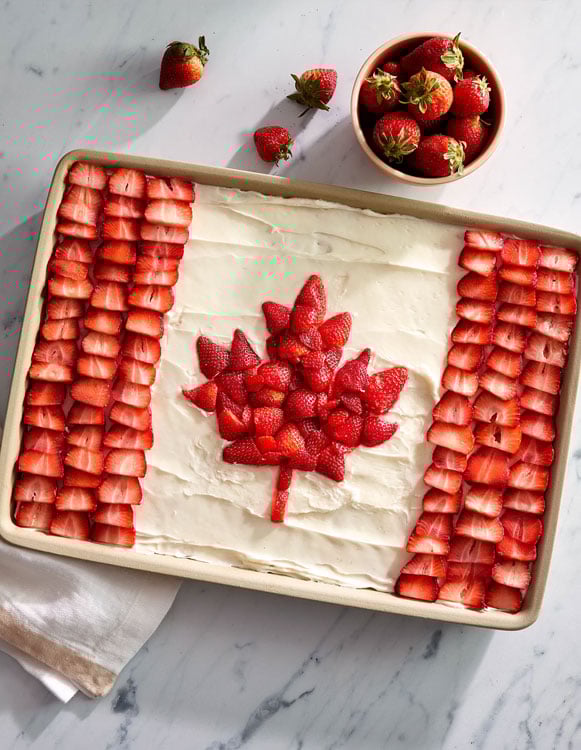 Canadian Flag Strawberries