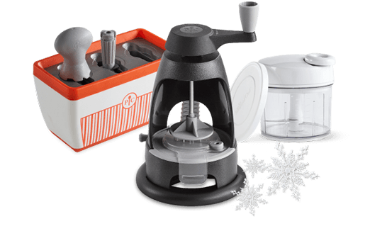 $50 gifts including the Quicksicle Maker, Veggie Spiralizer, and Manual Food Processor