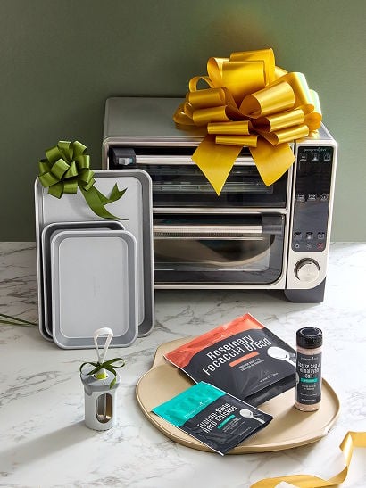 stockings with spatulas and syrups