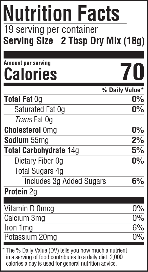 nutrition information