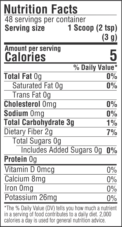 nutrition information